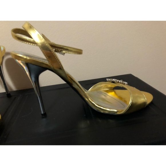 gold and silver heels vintage size8 used and worn - Picture 8 of 10